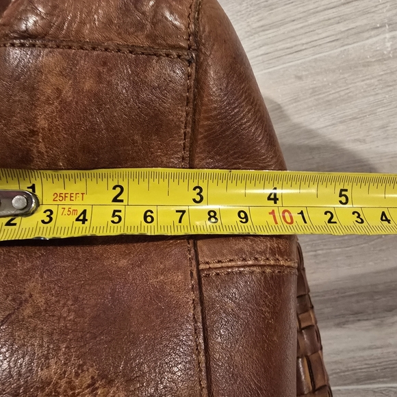 Vilenca Holland Woven Leather Crossbody Saddle Bag Purse Brown Boho Western. - Picture 12 of 13